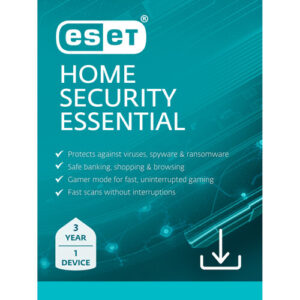 ESET Home Security Essential – 1 Device 3 Year Windows/Mac/Android/iOS (Email Delivery) - Image 1