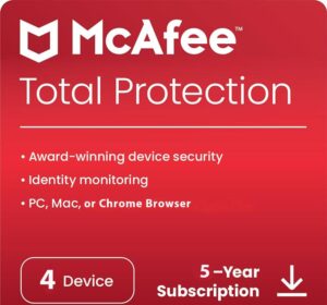 McAfee Total Protection 4 Device 5 Years Windows/Mac (Email Delivery) (Global Code) - Image 1