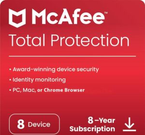 McAfee Total Protection 8 Device 8 Years Windows/Mac (Email Delivery) (Global Code) - Image 1