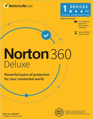 Norton 360 Deluxe 1 Device 2 Year Windows/Mac/Android/iOS (Email Delivery) (Global Code) - Image 1