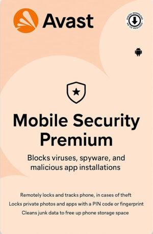 Avast Mobile Security 1 Device 2 Years Android (Email Delivery) (Global Code) - Image 1
