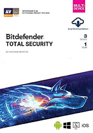 Bitdefender Total Security 3 Devices 1 Year Windows/Mac/Android/iOS (Digital Delivery) - Image 1