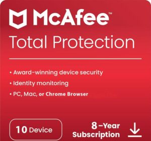 McAfee Total Protection 10 Device 8 Years Windows/Mac (Email Delivery) (Global Code) - Image 1