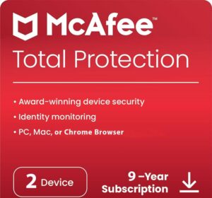 McAfee Total Protection 2 Devices 9 Years Windows/Mac (Email Delivery) (Global Code) - Image 1
