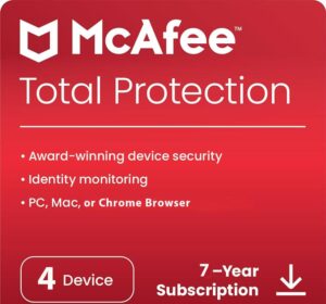 McAfee Total Protection 4 Device 7 Years Windows/Mac (Email Delivery) (Global Code) - Image 1