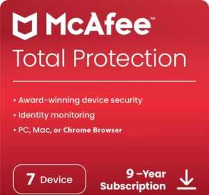McAfee Total Protection 7 Device 9 Years Windows/Mac (Email Delivery) (Global Code) - Image 1