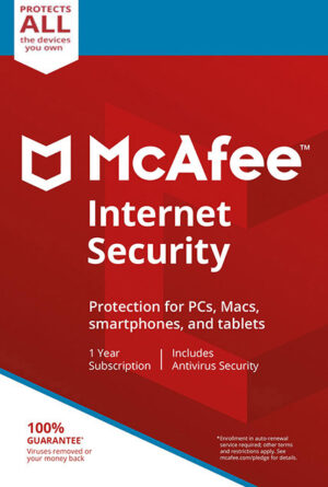McAfee Internet Security Unlimited Devices 1 Year Windows/Mac/Android/iOS (Digital Delivery) (Global Key) - Image 1