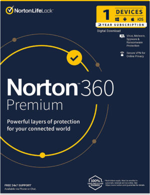 Norton 360 Premium 1 Device 2 Year Windows/Mac/Android/iOS (Digital Delivery) (Global Key) - Image 1