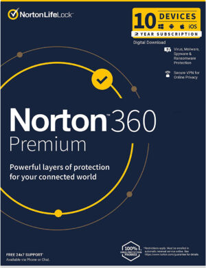 Norton 360 Premium 10 Devices 2 Year Windows/Mac/Android/iOS (Digital Delivery) (Global Key) - Image 1