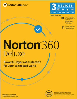 Norton 360 Deluxe 3 Devices 1 Year Windows/Mac/Android/iOS (Digital Delivery) (Global Key) - Image 1
