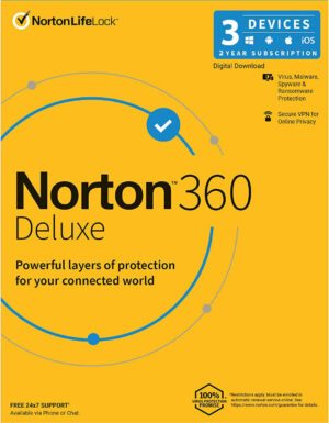 Norton 360 Deluxe 3 Devices 2 Year Windows/Mac/Android/iOS (Digital Delivery) (Global Key) - Image 1